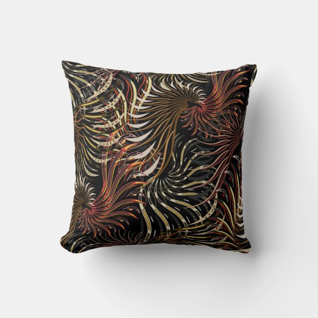 Cojín Decorativo Alas - modernas - extracto - marrón (Anverso)