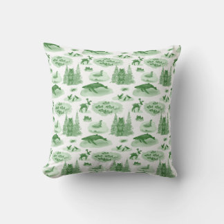 Cojín decorativo Alaska Animal Toile (verde esmera