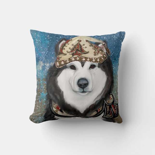 Cojín Decorativo Alaskan Malamute (Anverso)