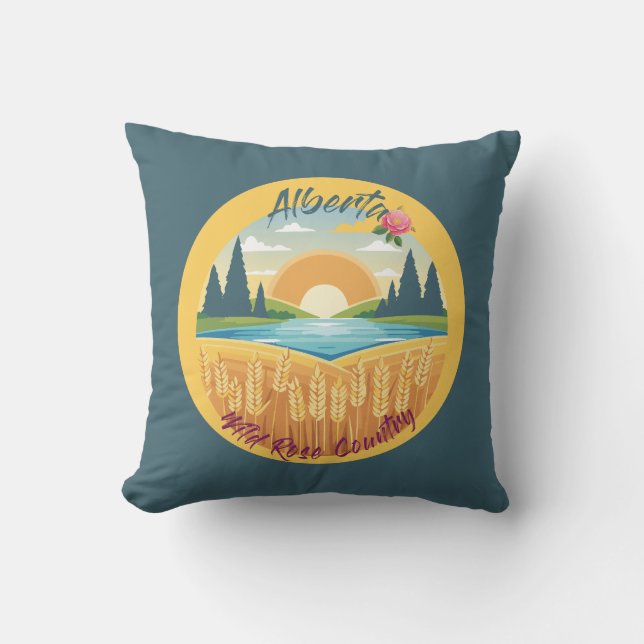 Cojín Decorativo Alberta: País Rosa salvaje (Anverso)