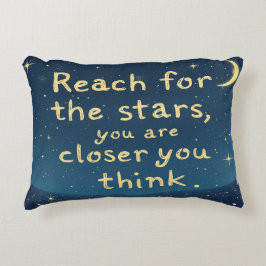 Cojín Decorativo Alcance para las estrellas - Inspirador motivacion