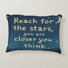 Cojín Decorativo Alcance para las estrellas - Inspirador motivacion