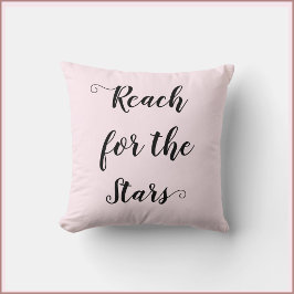Cojín Decorativo Alcance rosa bonito para las estrellas