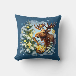 Cojín Decorativo Alce navideño festivo Fiesta