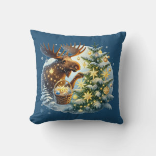 Cojín Decorativo Alce navideño festivo Fiesta