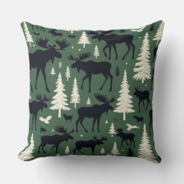 Cojín Decorativo Alces y pinos