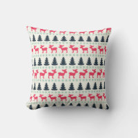 Alces y pinos de Navidad Rústico estilo campestre