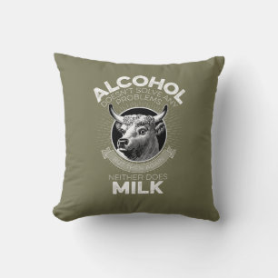 Cojín Decorativo Alcohol frente a leche