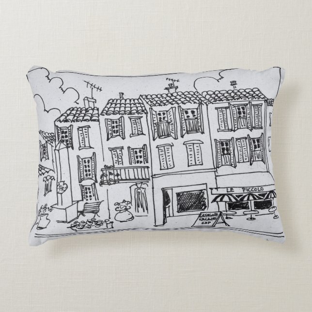 Cojín Decorativo Aldea medieval de Biot, Francia (Anverso)