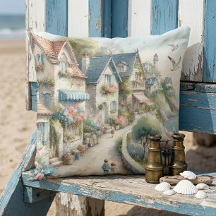 Cojín Decorativo Aldea Pastel de la Costa Escape