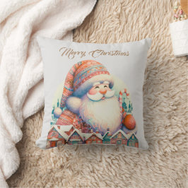 Cojín Decorativo Aldea Retro de Papá Noel