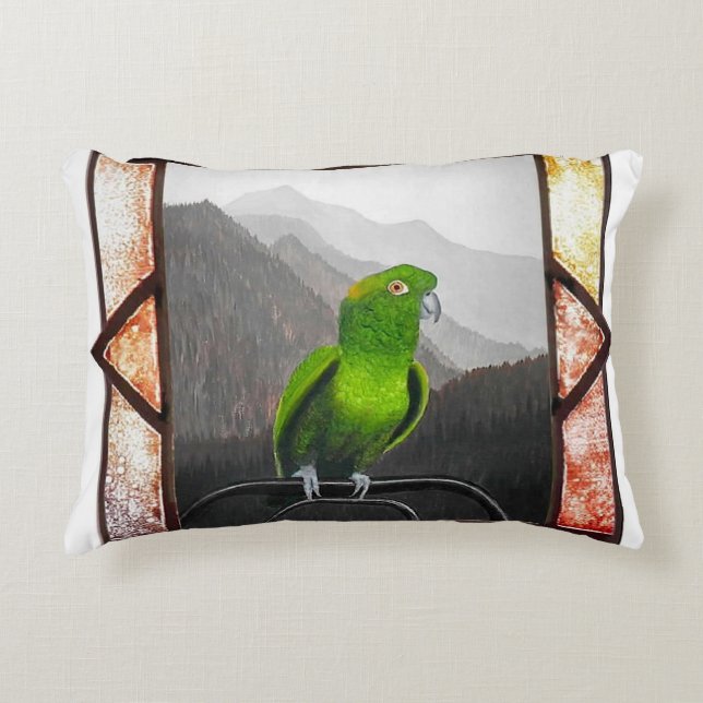 Cojín Decorativo Aldo Mi Loro Amazónico (Anverso)
