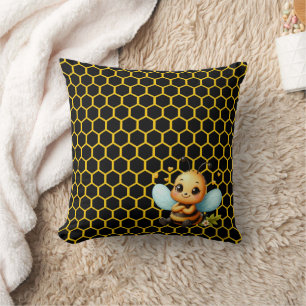 Cojín Decorativo Alegre Abejita Feliz
