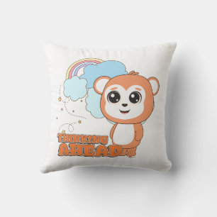 Cojín Decorativo Alegre animal frienz pensando en el futuro