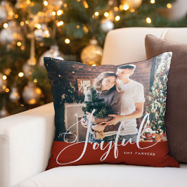 Cojín Decorativo Alegre | Elegantes guiones y Navidades de fotograf