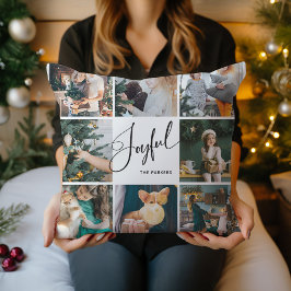Cojín Decorativo Alegre | Elegantes Navidades multifoto de guiones