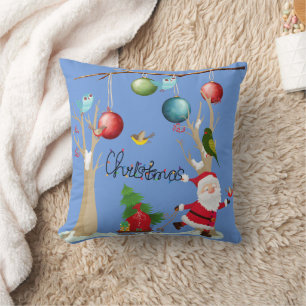 Cojín Decorativo Alegre Navidad Santa Decorativo