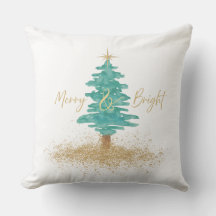 "Alegre y Brillante" Árbol de Navidad de Acuarela 