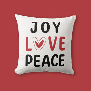 Cojín Decorativo Alegría Amor Paz Corazón Inspirador