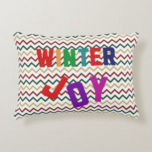 Cojín Decorativo Alegría de invierno - Coloridas Cartas acogedoras