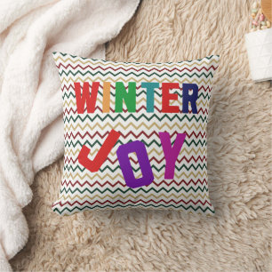 Cojín Decorativo Alegría de invierno - Coloridas Cartas acogedoras