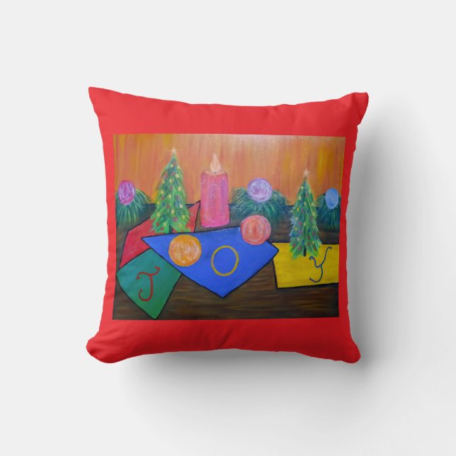 Cojín Decorativo Alegría de Navidad (Anverso)