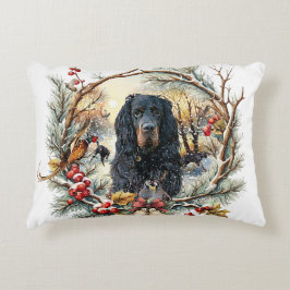 Cojín Decorativo Alegría de Navidad del Setter Gordon – Arte Canino