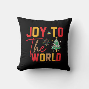Cojín Decorativo Alegría De Regalos De Navidad Al Mundo