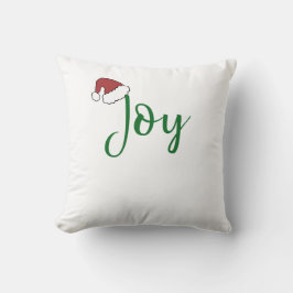 Cojín Decorativo Alegría en verde con Santa Hat