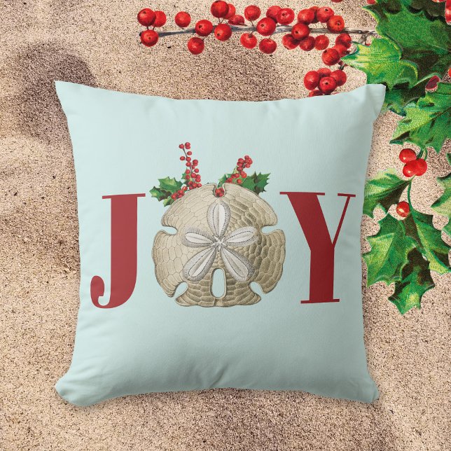 Cojín Decorativo Alegría Navidades Sand Dollar Holly Berries Costa (Subido por el creador)
