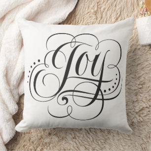 Cojín Decorativo Alegría por la caligrafía de los Navidades del mun