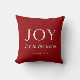 Cojín Decorativo ALEGRÍA | Salmo 98:4 | Regalo de Navidad