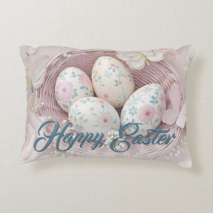 Cojín Decorativo Alegría suave de Pascua con motivo floral