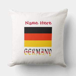 Cojín Decorativo Alemania Bandera alemana Roja Personalización
