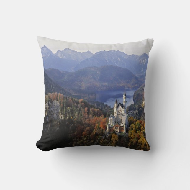 Cojín Decorativo Alemania, Baviera, Castillo de Neuschwanstein. (Anverso)