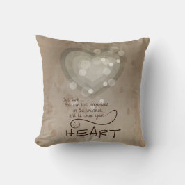Cojín Decorativo Alentamiento religioso cardíaco, Grunge