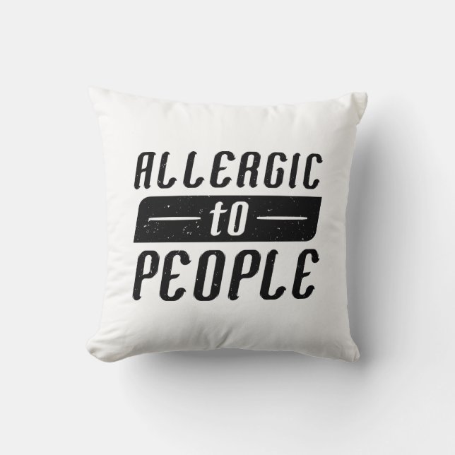 Cojín Decorativo Alergico a la gente (Anverso)