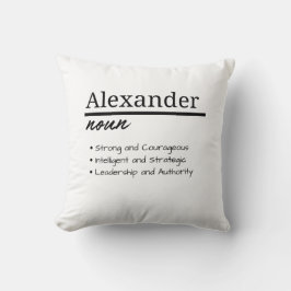 Cojín Decorativo Alexander, definición de nombre personalizado del