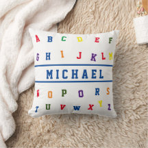 Cojín decorativo alfabético personalizado