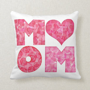Cojín Decorativo Alfabeto feliz de la mamá del día de madre