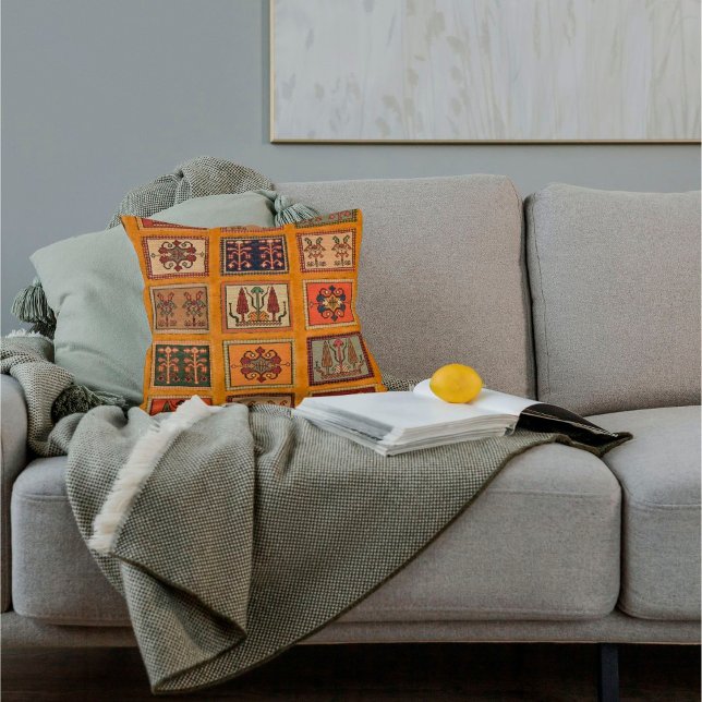 Cojín Decorativo Alfombra de kilim turca Naranja antiguo (Subido por el creador)