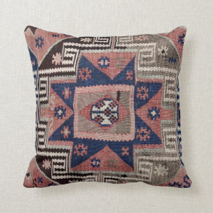 Cojín Decorativo Alfombra Kilim Roja Antigua Oriental