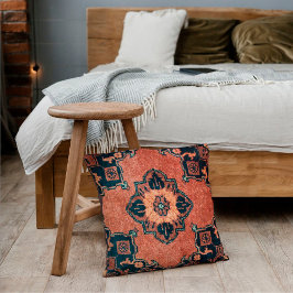 Cojín Decorativo Alfombra persa negra de Umber quemada oriental