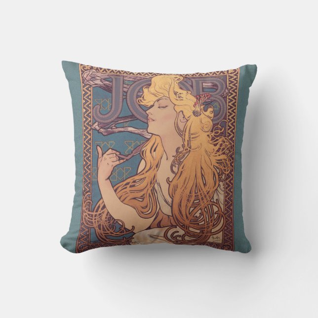 Cojín Decorativo Alfonse Mucha Job Art Nouveau (Anverso)