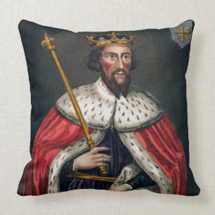 Cojín Decorativo Alfred el grande (849-99), después de una pintura
