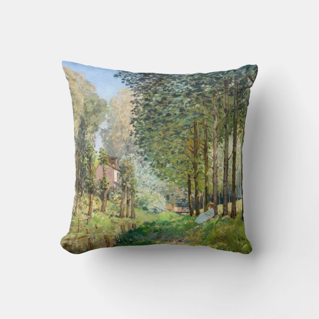 Cojín Decorativo Alfred Sisley - Descansa a lo largo del Stream (Anverso)