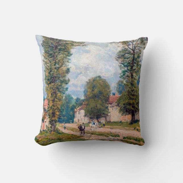 Cojín Decorativo Alfred Sisley - La carretera de Versalles (Anverso)