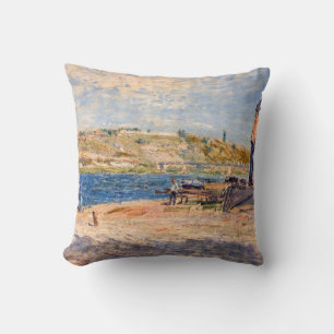 Cojín Decorativo Alfred Sisley - Orillas del río en Saint-Mammes