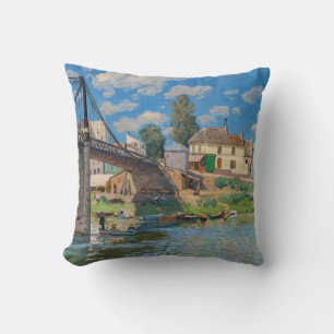 Cojín Decorativo Alfred Sisley - Puente de Villeneuve-la-Garenne