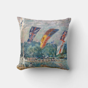 Cojín Decorativo Alfred Sisley - Regata en Molesey